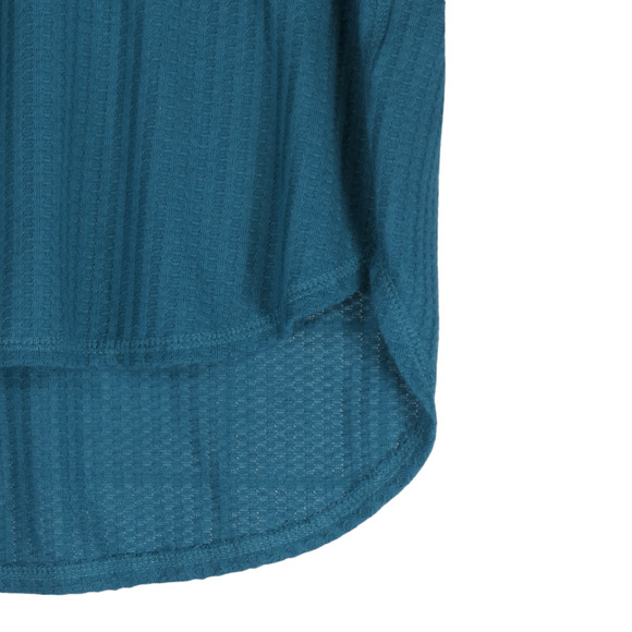 Chaser Thermal Tunic Knit Top Women Large Teal Green Hooded Athleisure Soft - Picture 4 of 7